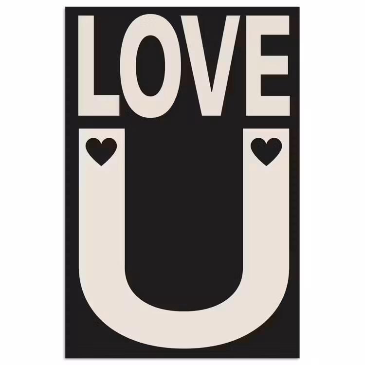 Poster – Love - Zwart - Minimalistisch — 1