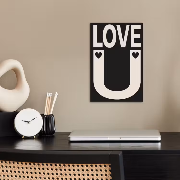 Poster – Love - Zwart - Minimalistisch — 2