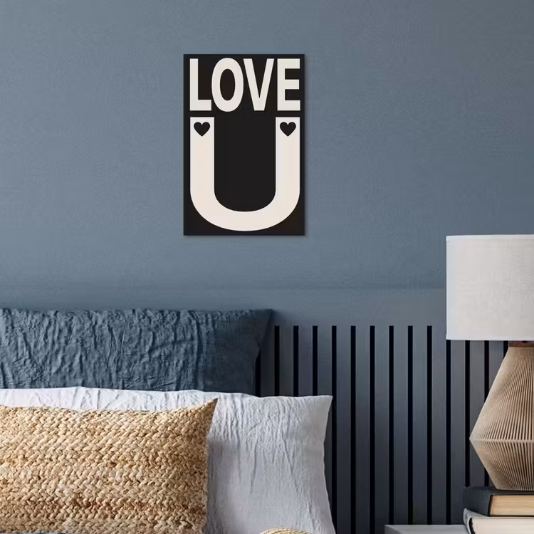 Poster – Love - Zwart - Minimalistisch — 3