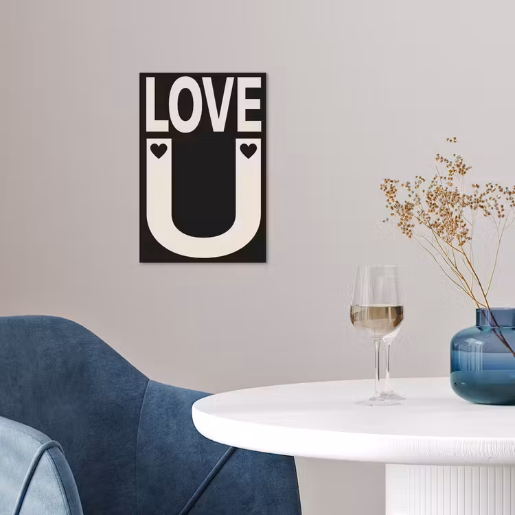 Poster – Love - Zwart - Minimalistisch — 4