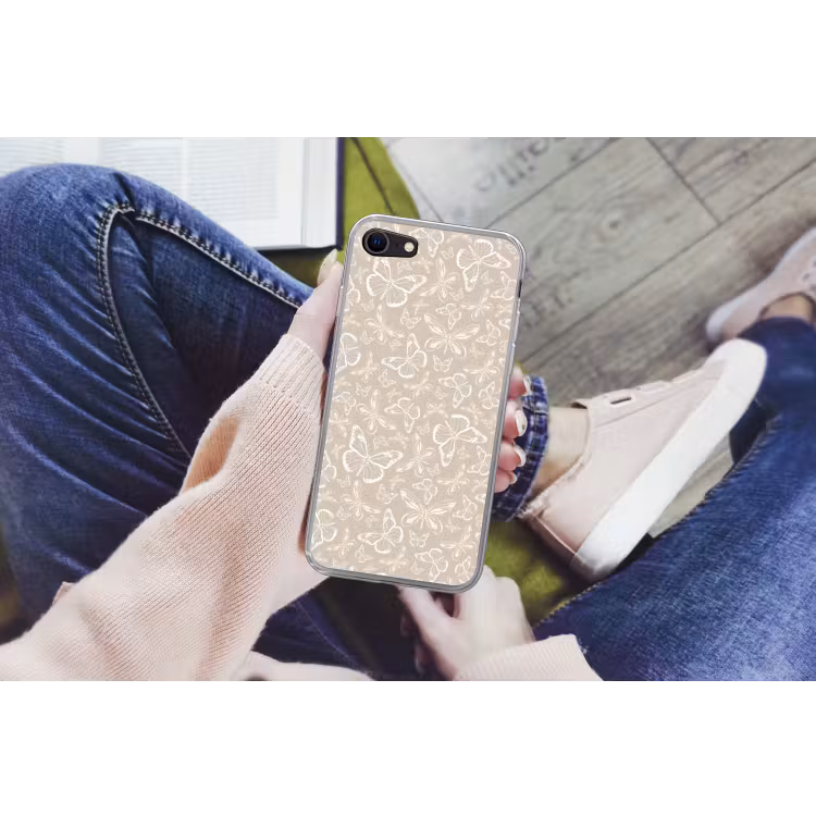 Patroon van vlinders in beige — 4