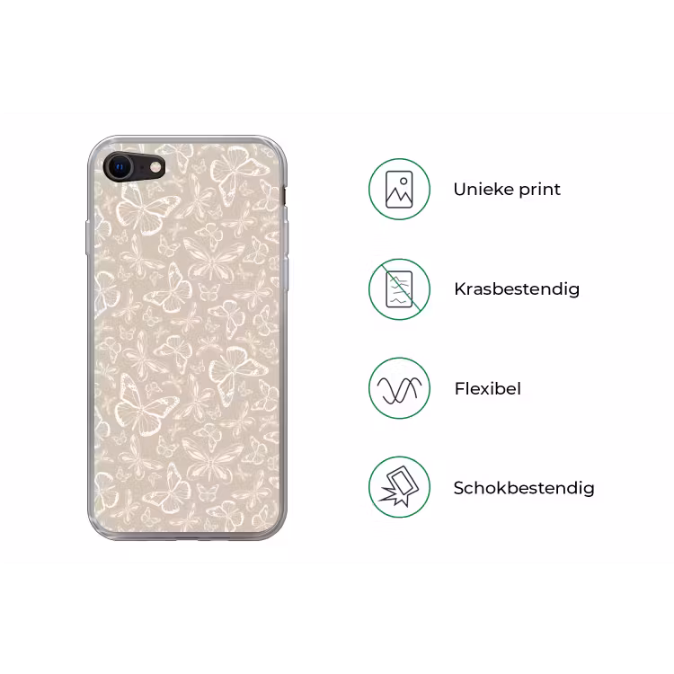 Patroon van vlinders in beige — 5
