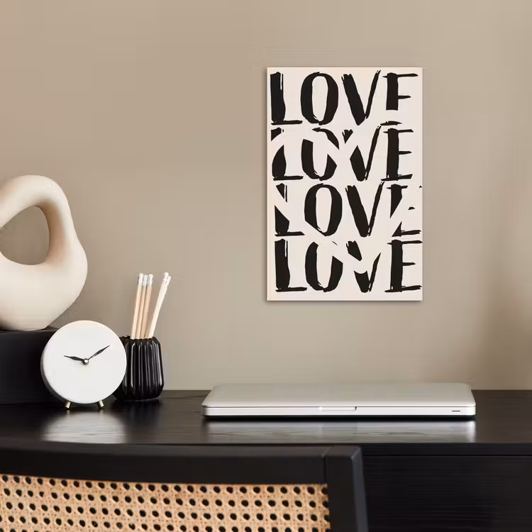 Poster – Love - Hart - Beige — 2