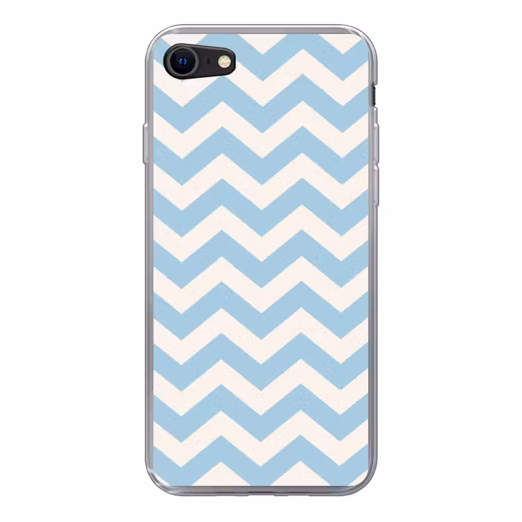 Zigzag patroon in blauw en wit — 1