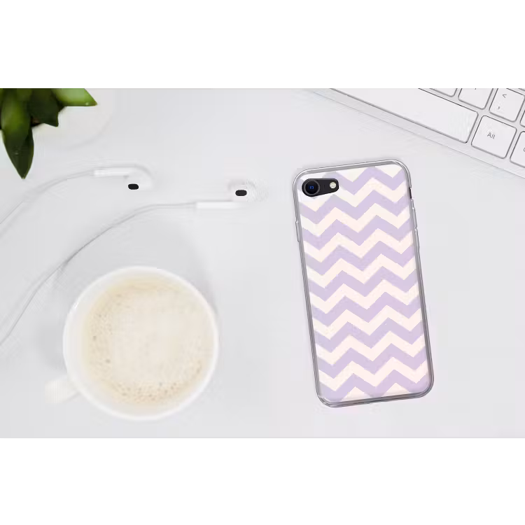 Zigzag patroon in paars en wit — 2