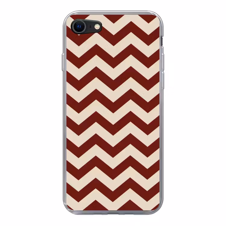 Zigzag patroon in rood en crème — 1