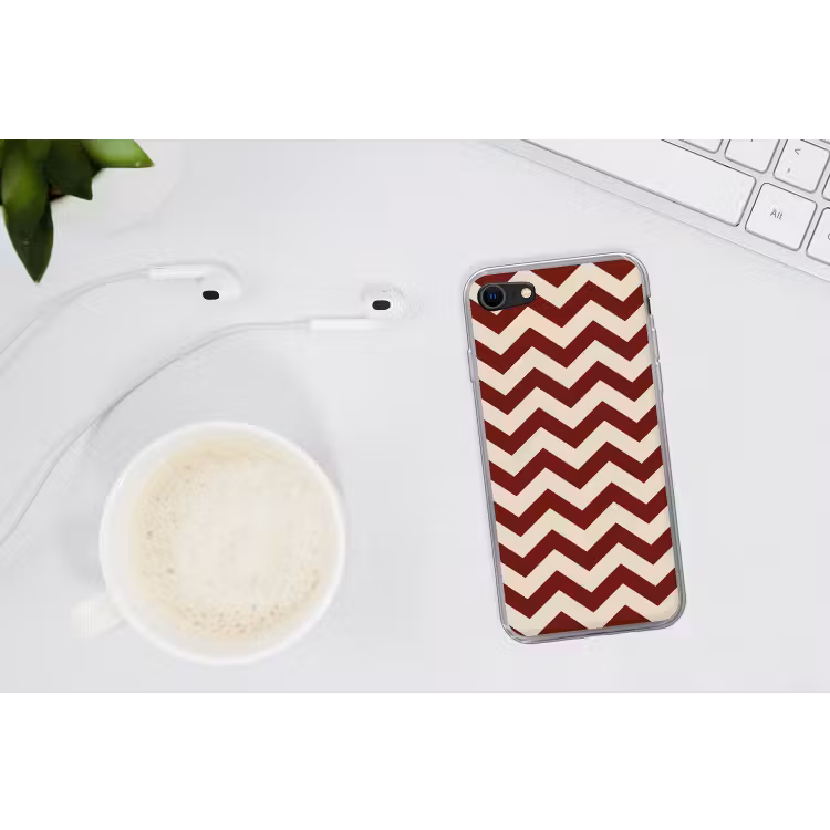 Zigzag patroon in rood en crème — 2