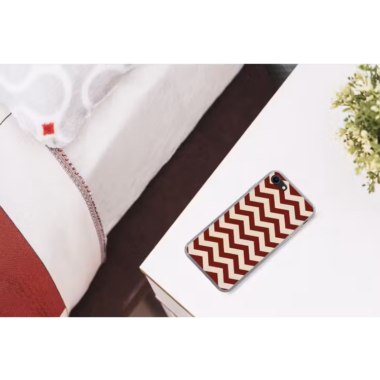 Zigzag patroon in rood en crème — 3