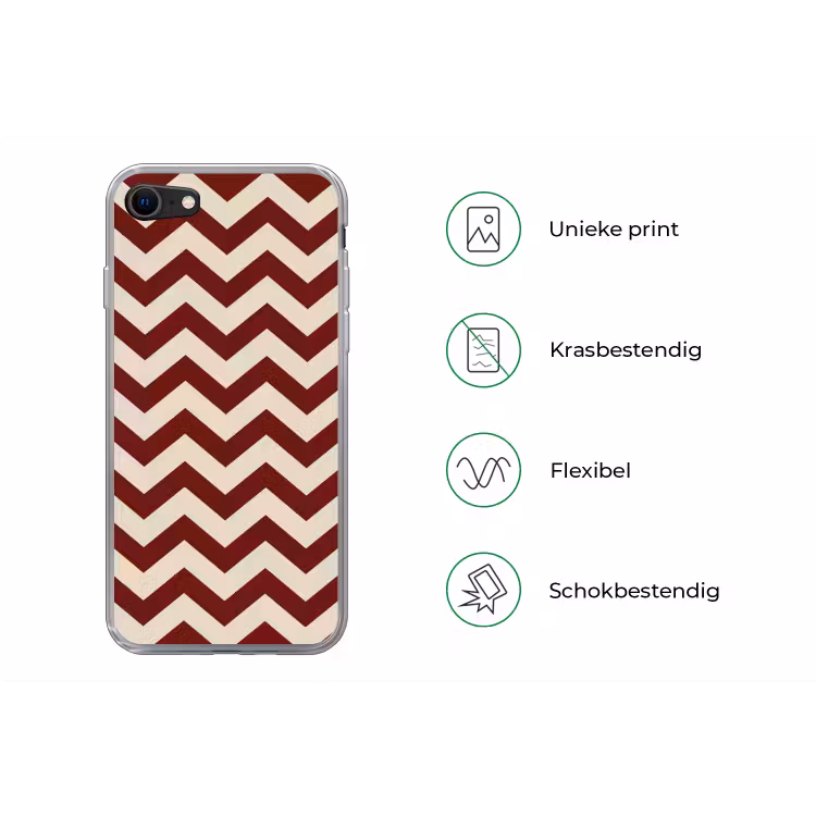 Zigzag patroon in rood en crème — 5