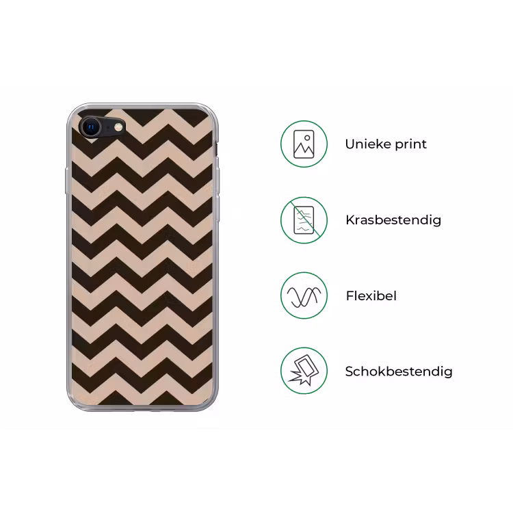 Zigzag patroon in verschillende tinten bruin — 5