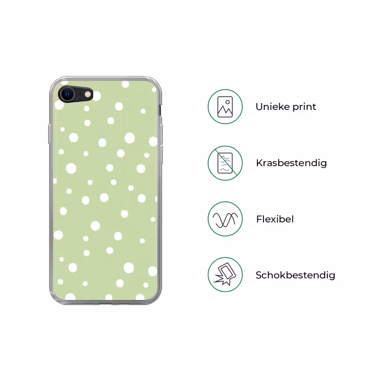 Groene achtergrond met witte stippen — 5
