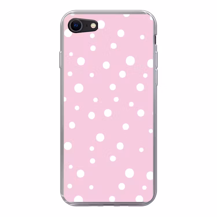 Roze achtergrond met witte stippen — 1