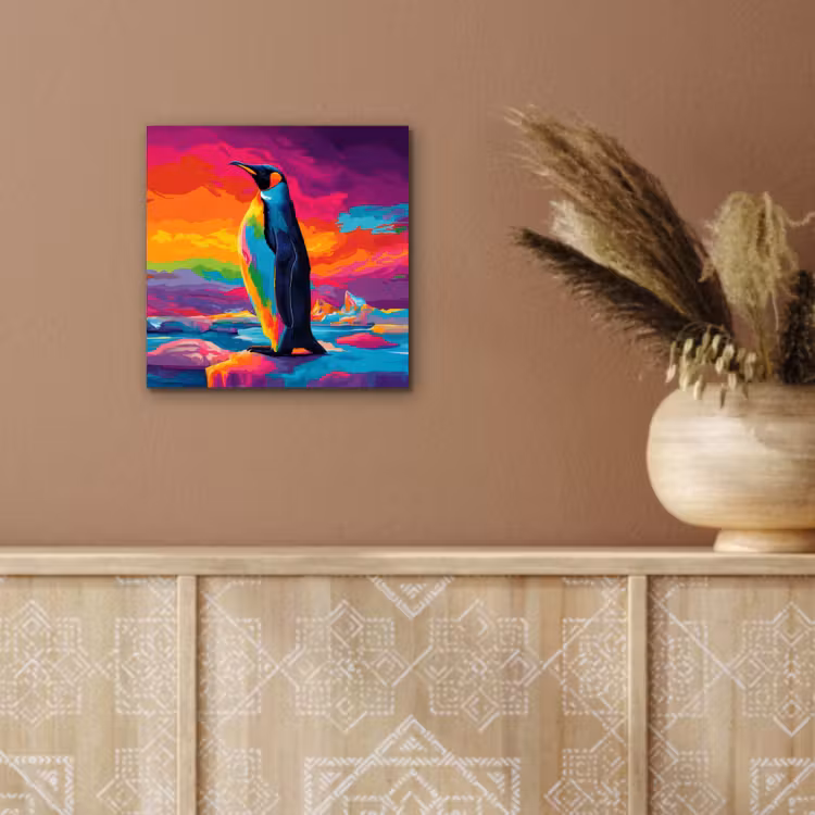 Aluminium schilderij - Ijsschots - Pinguïn - Abstract - Lucht — 5