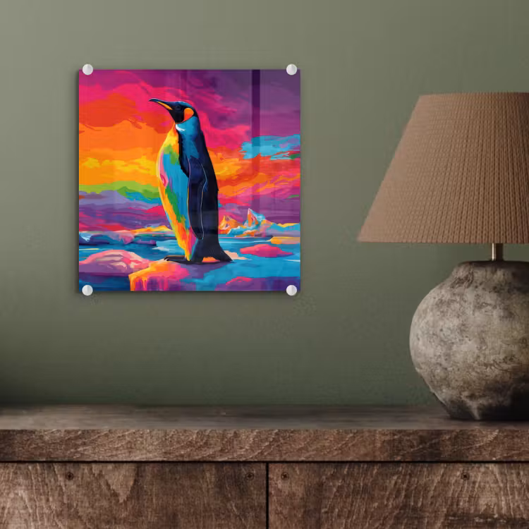 Glas schilderij - Ijsschots - Pinguïn - Abstract - Lucht — 4