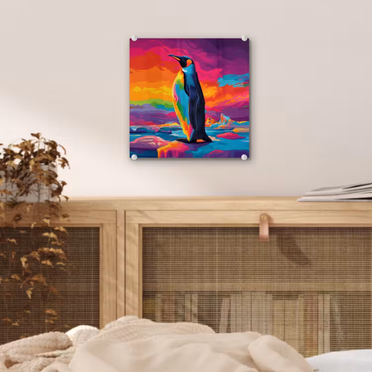 Glas schilderij - Ijsschots - Pinguïn - Abstract - Lucht — 5