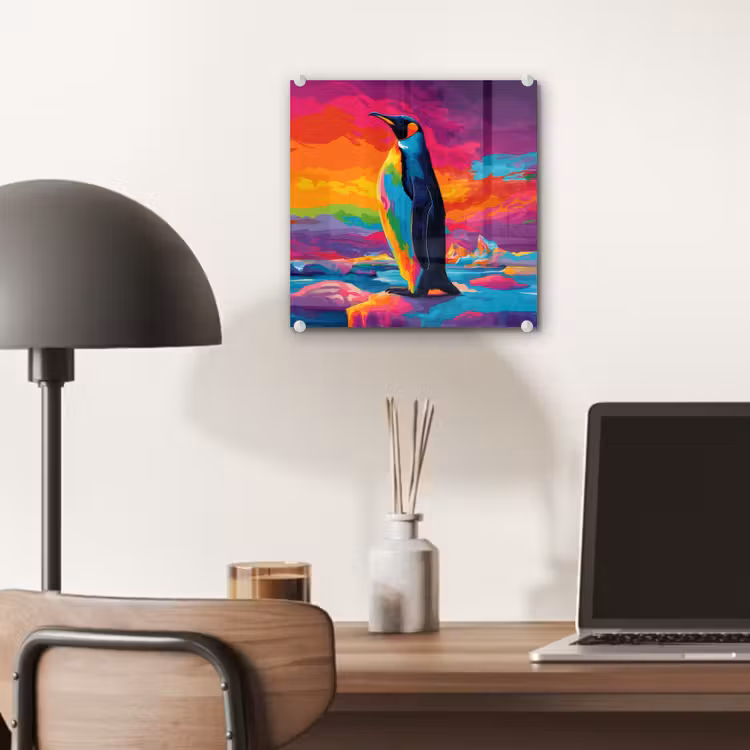 Glas schilderij - Ijsschots - Pinguïn - Abstract - Lucht — 7
