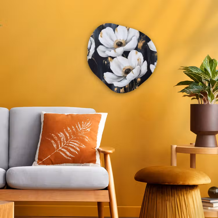 Organisch schilderij – Bloemen - Wit - Abstract — 3