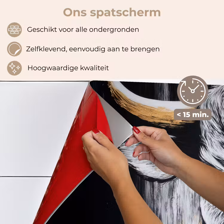 Spatscherm keuken - Stier - Hoorns - Snuit - Goud — 4