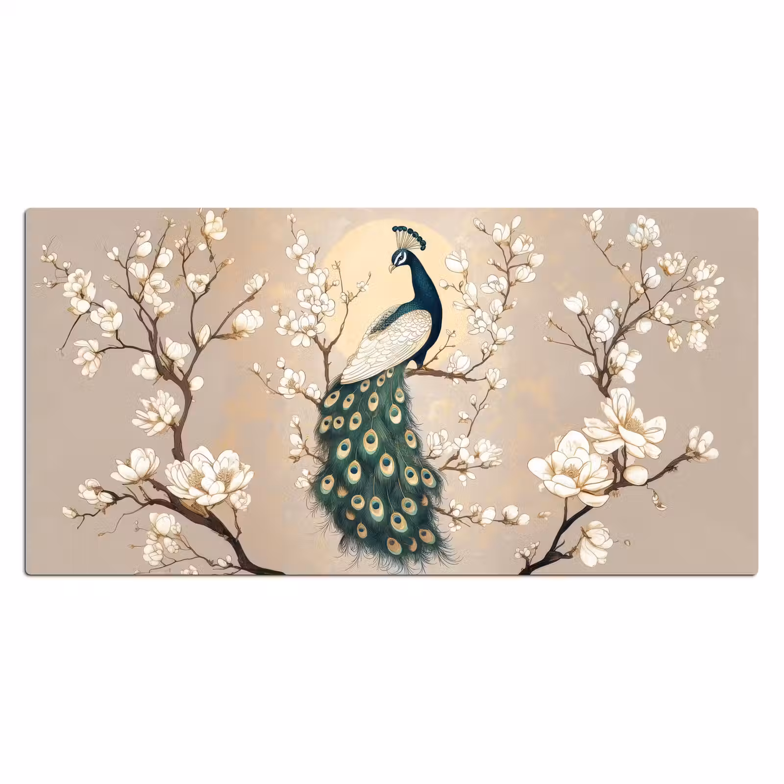 Bureau onderlegger - Pauw - Tak - Bloemen — 1