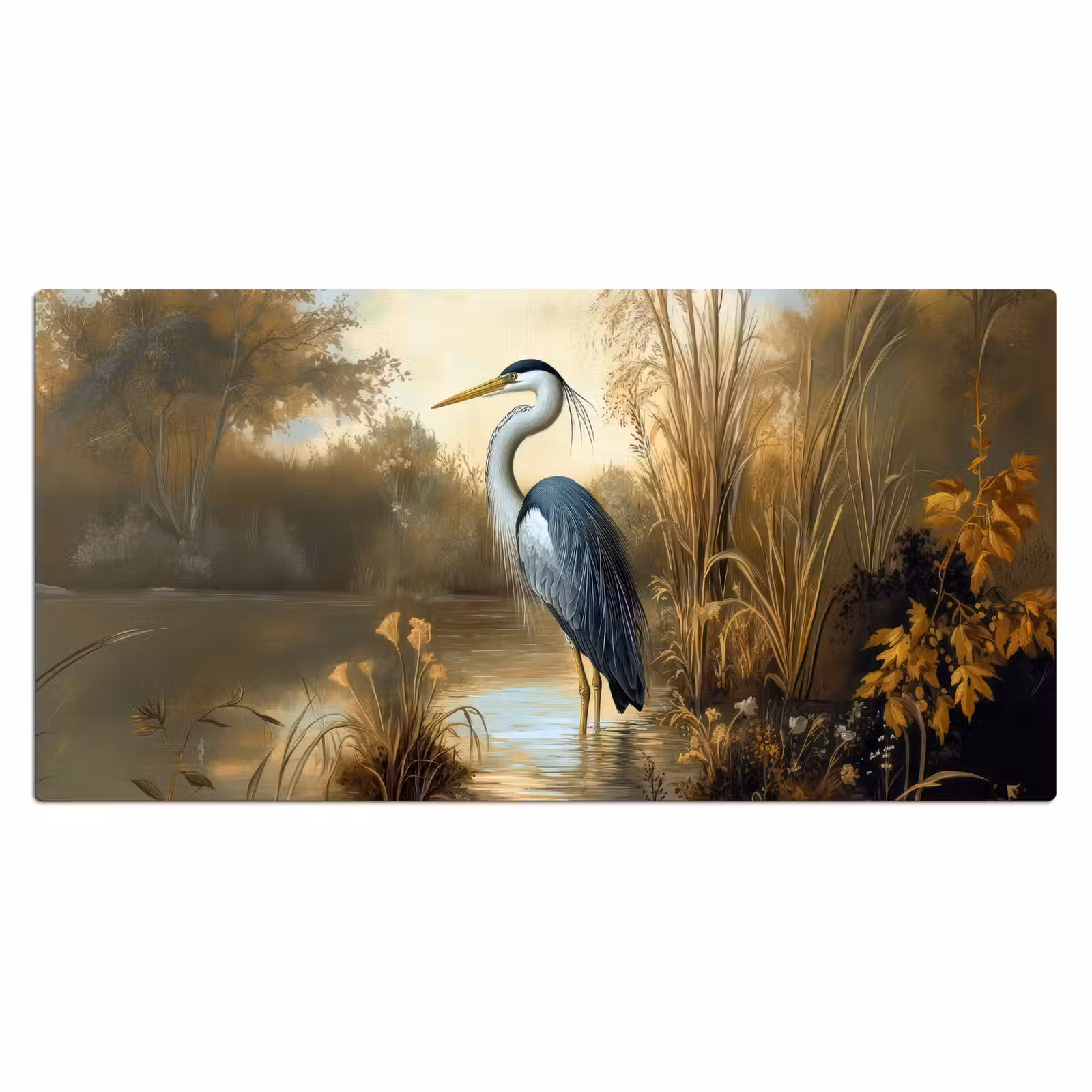 Bureau onderlegger - Reiger - Water - Planten — 1