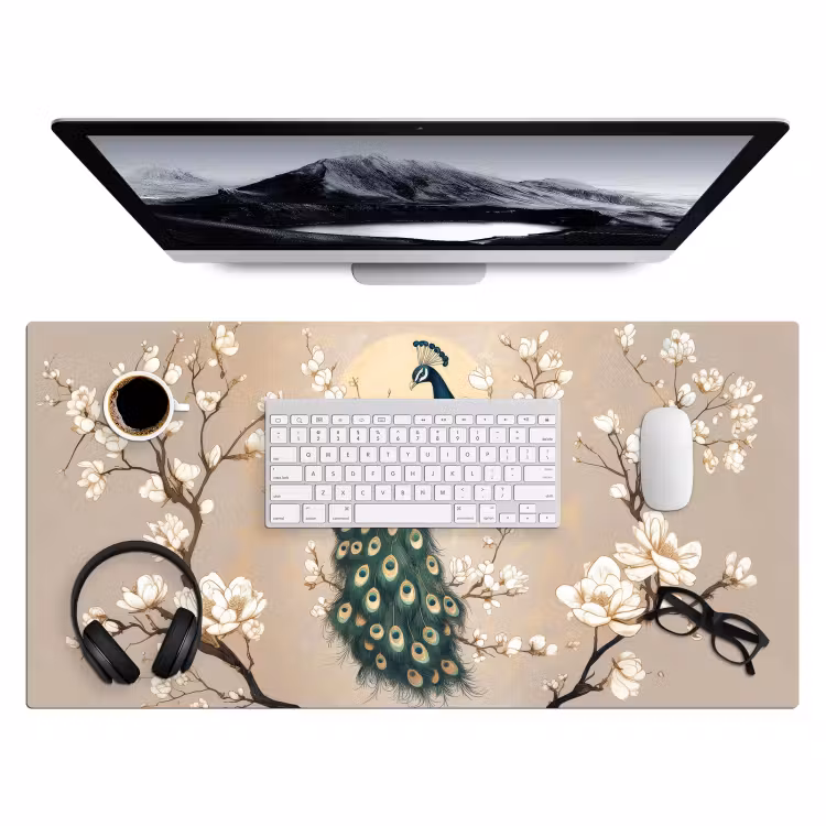 Bureau onderlegger - Pauw - Tak - Bloemen — 3