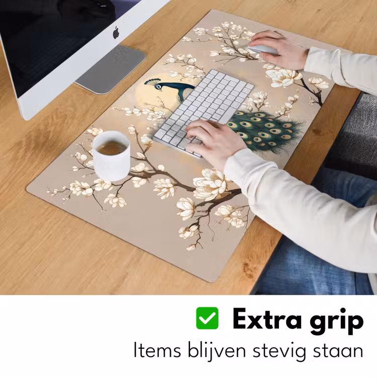 Bureau onderlegger - Pauw - Tak - Bloemen — 5