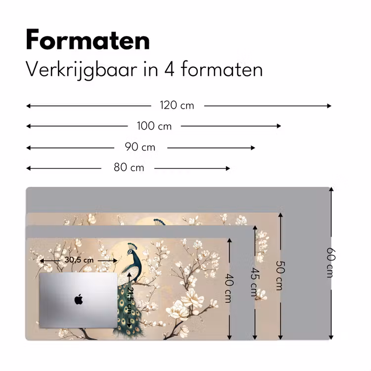 Bureau onderlegger - Pauw - Tak - Bloemen — 7