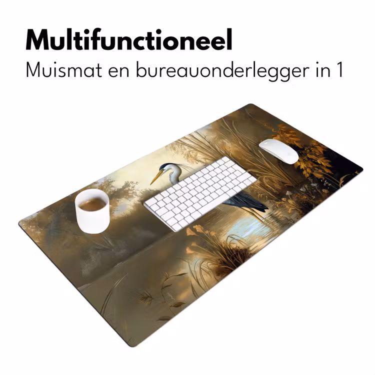 Bureau onderlegger - Reiger - Water - Planten — 6