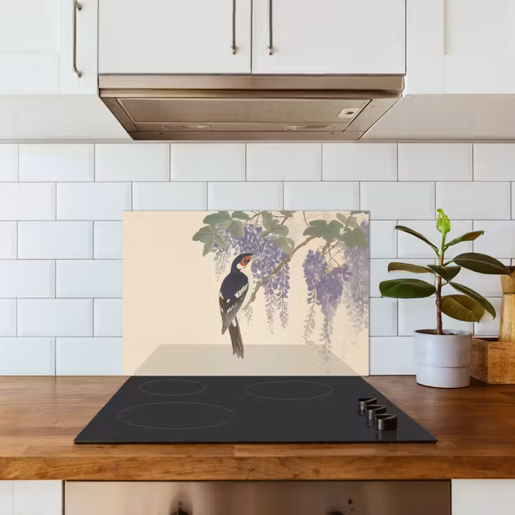 Spatscherm keuken - Specht - Bloemen - Paars — 6