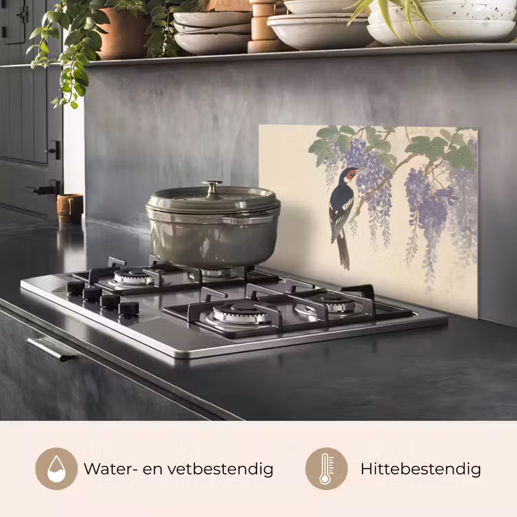 Spatscherm keuken - Specht - Bloemen - Paars — 7