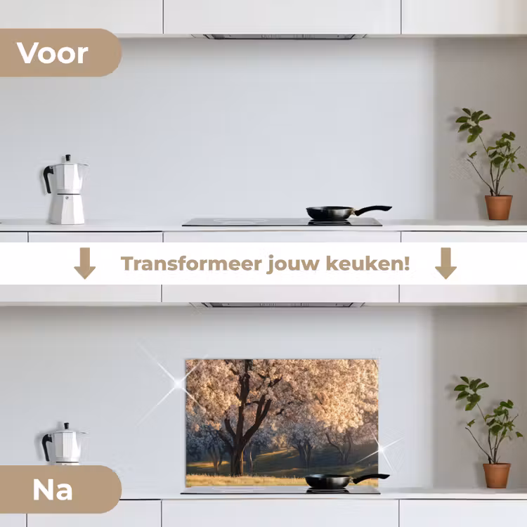 Spatscherm keuken - Bomen - Bloesem - Lente — 2