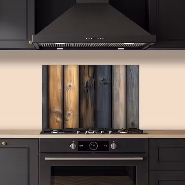 Spatscherm keuken - Hout - Planken - Gemengd — 1
