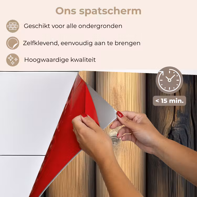 Spatscherm keuken - Hout - Planken - Gemengd — 3