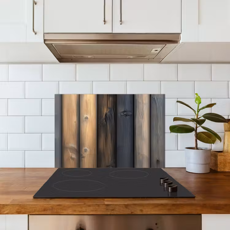 Spatscherm keuken - Hout - Planken - Gemengd — 5