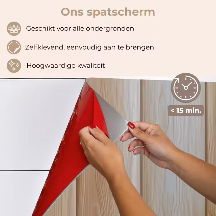 Spatscherm keuken - Hout - Planken - Licht — 3