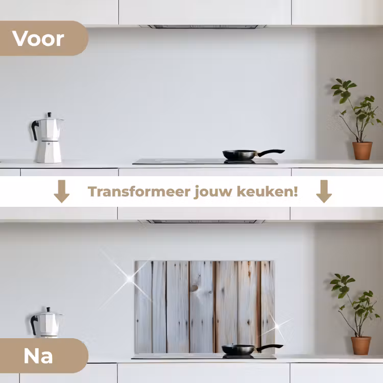 Spatscherm keuken - Hout - Planken - Verweerd — 2