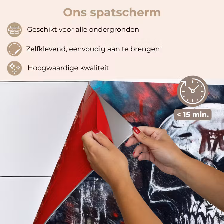 Spatscherm keuken - Schedels - Graffiti - Abstract — 3