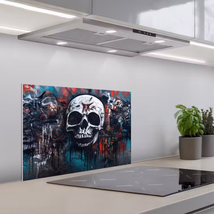 Spatscherm keuken - Schedels - Graffiti - Abstract — 4