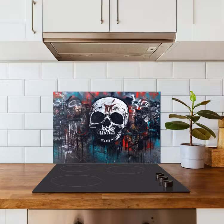 Spatscherm keuken - Schedels - Graffiti - Abstract — 5