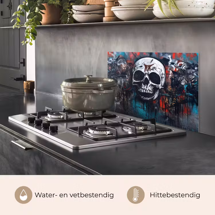 Spatscherm keuken - Schedels - Graffiti - Abstract — 6