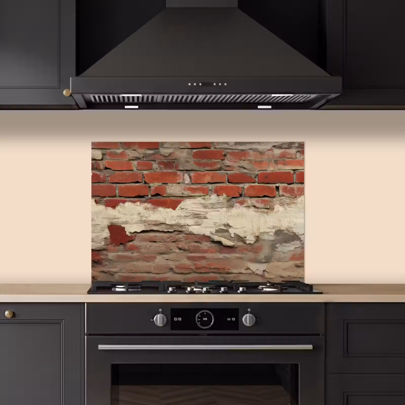 Spatscherm keuken - Muur - Baksteen - Verweerd — 1