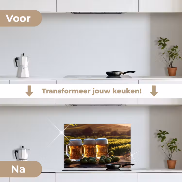 Spatscherm keuken - Bier - Hop - Landschap — 2