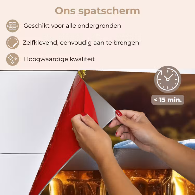 Spatscherm keuken - Bier - Hop - Landschap — 3