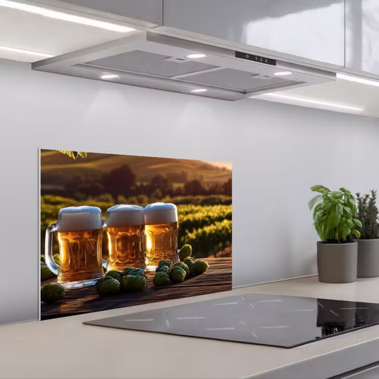 Spatscherm keuken - Bier - Hop - Landschap — 4