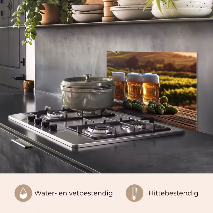 Spatscherm keuken - Bier - Hop - Landschap — 6