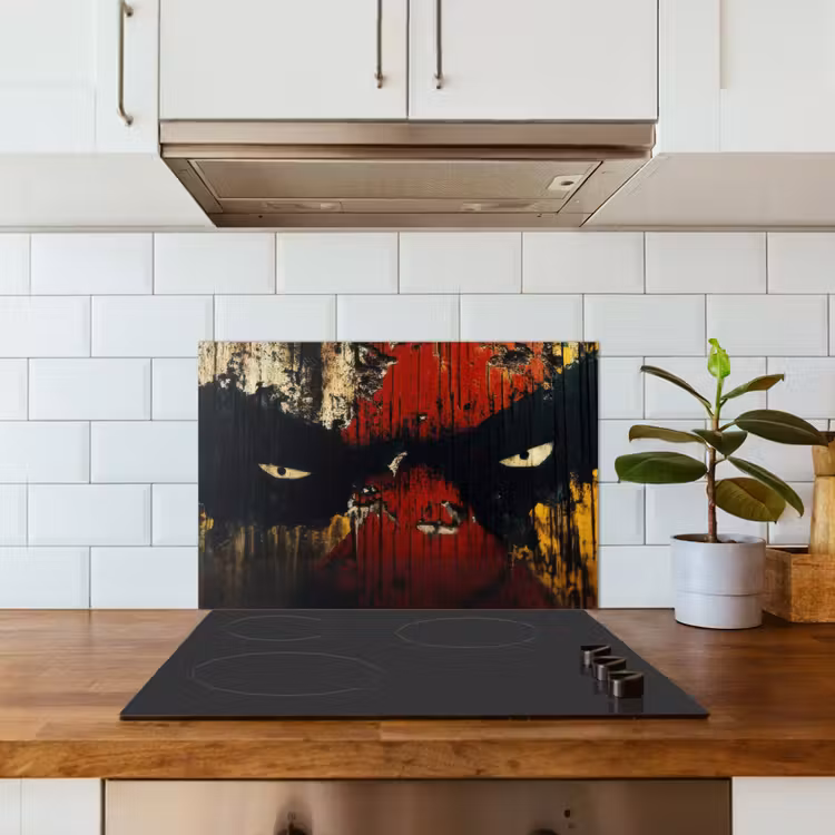 Spatscherm keuken - Graffiti - Ogen - Abstract — 5