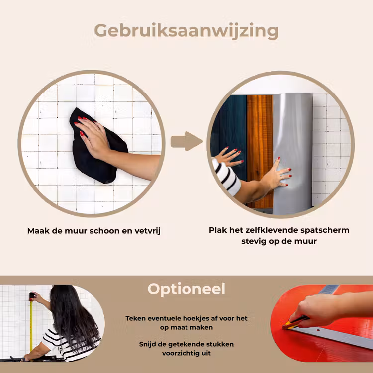 Spatscherm keuken - Hout - Planken - Donker - Warm — 7
