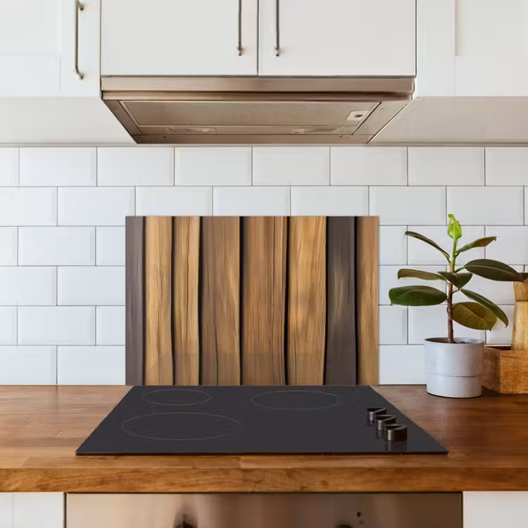 Spatscherm keuken - Hout - Planken - Natuurtinten — 5