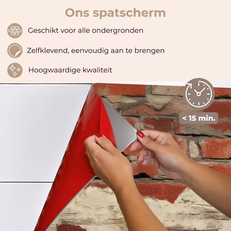 Spatscherm keuken - Muur - Baksteen - Verweerd — 3