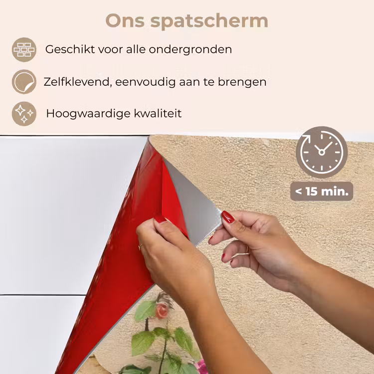 Spatscherm keuken - Rozen - Muur - Vintage — 3